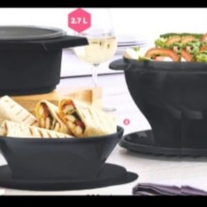 Black Tupperware Mixed Set